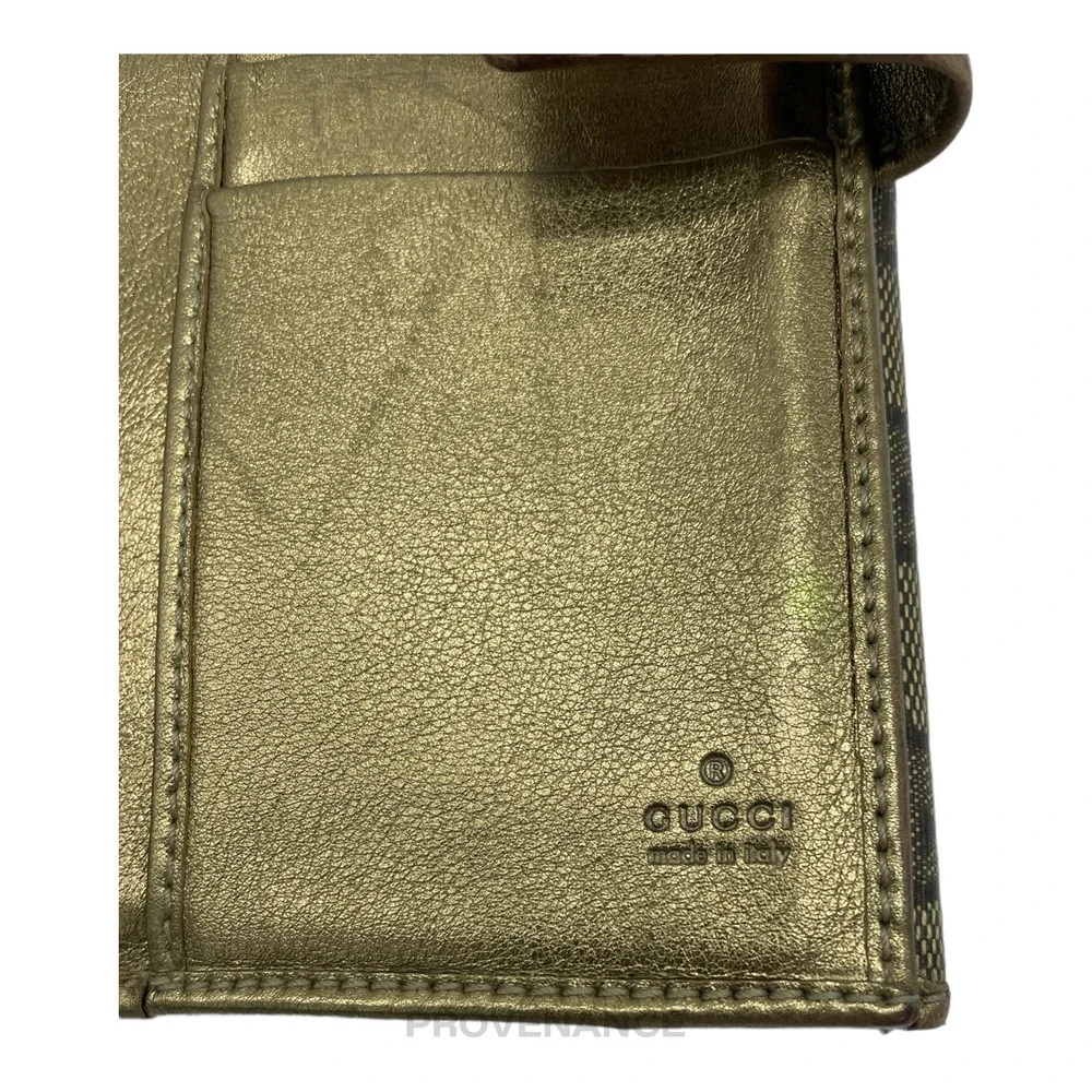 🔴 Gucci Long Wallet - GG Supreme Bronze